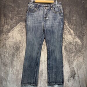 Apt 9 Jeans Women 10 Medium Wash Blue Y2K Grunge Denim
